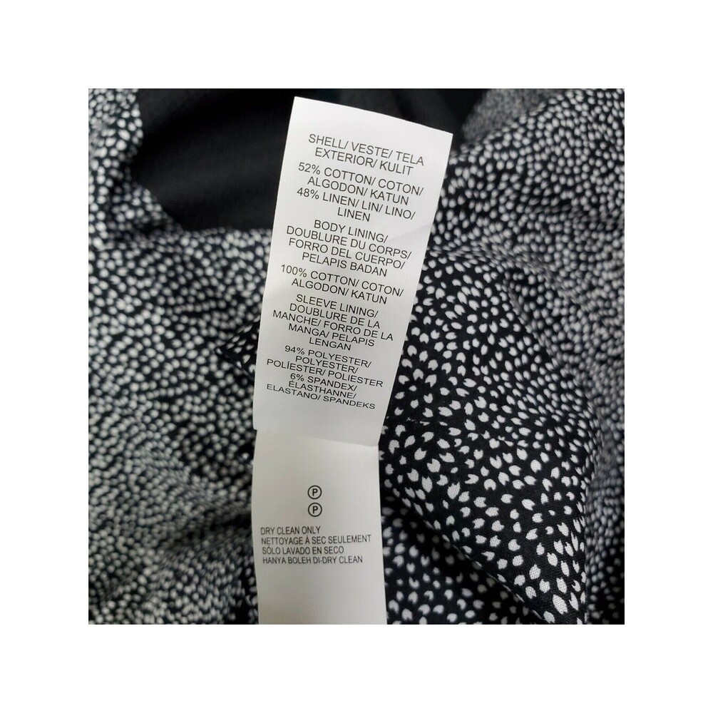 Lucky Brand Womens Patch Pocket Blazer Jacket Linen Blend Black Size 12 - Picture 7 of 8